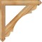 Ekena Millwork Olympic Arts and Crafts Rough Sawn Bracket w/ Offset Brace, Western Red Cedar, 6"W x 34"D x 34"H BKT0604X34X34OLY03RWR - alternate 4